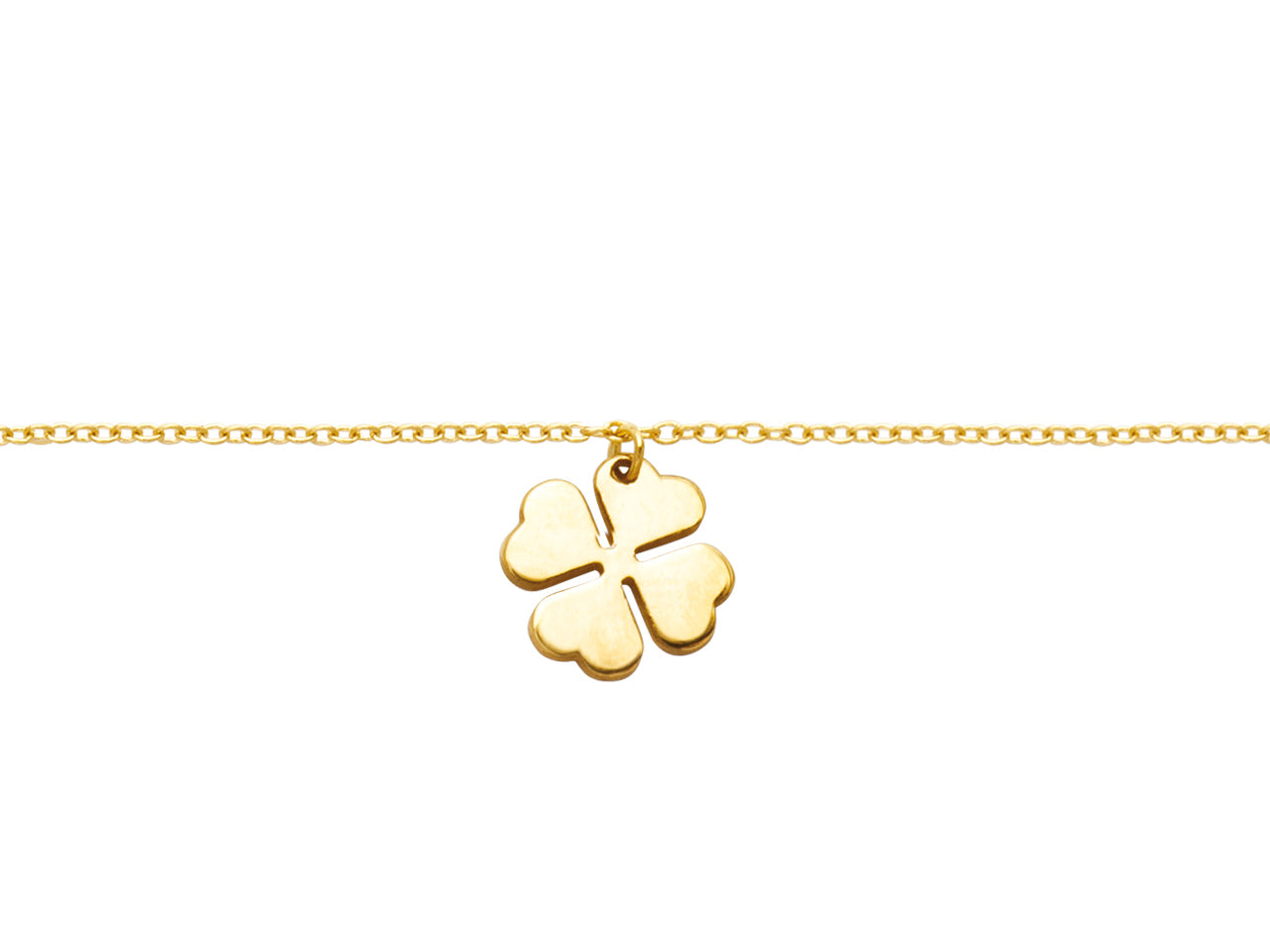 Bracelet Trefle à Quatre Feuilles Or Jaune