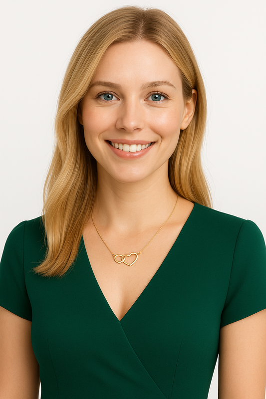 Collier Coeur Entrelacés Or Jaune