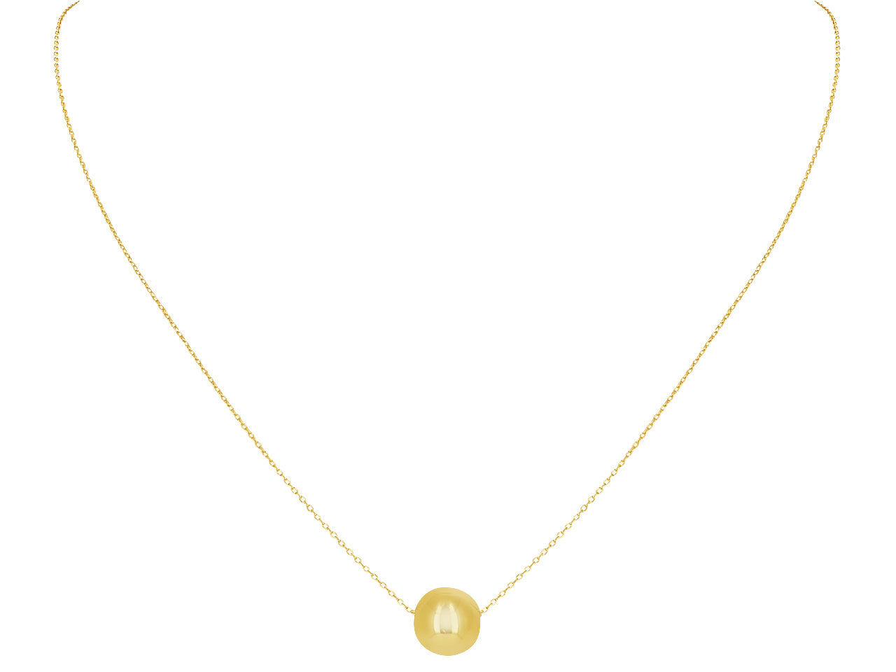 Collier Une Boule Or Jaune