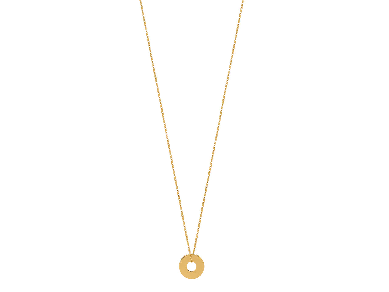 Collier Disque Or Jaune