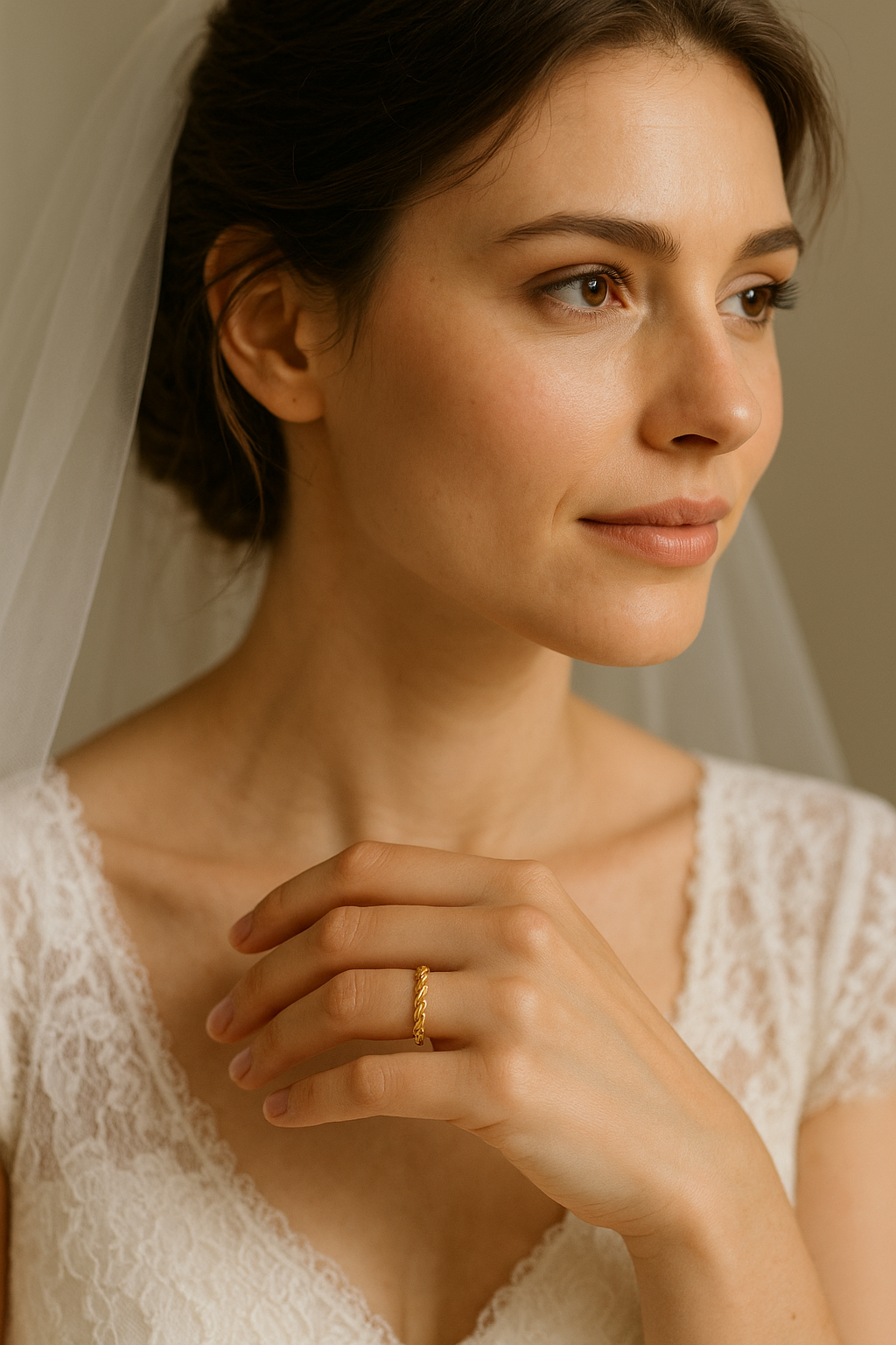 Yellow Gold Twist Wedding Band