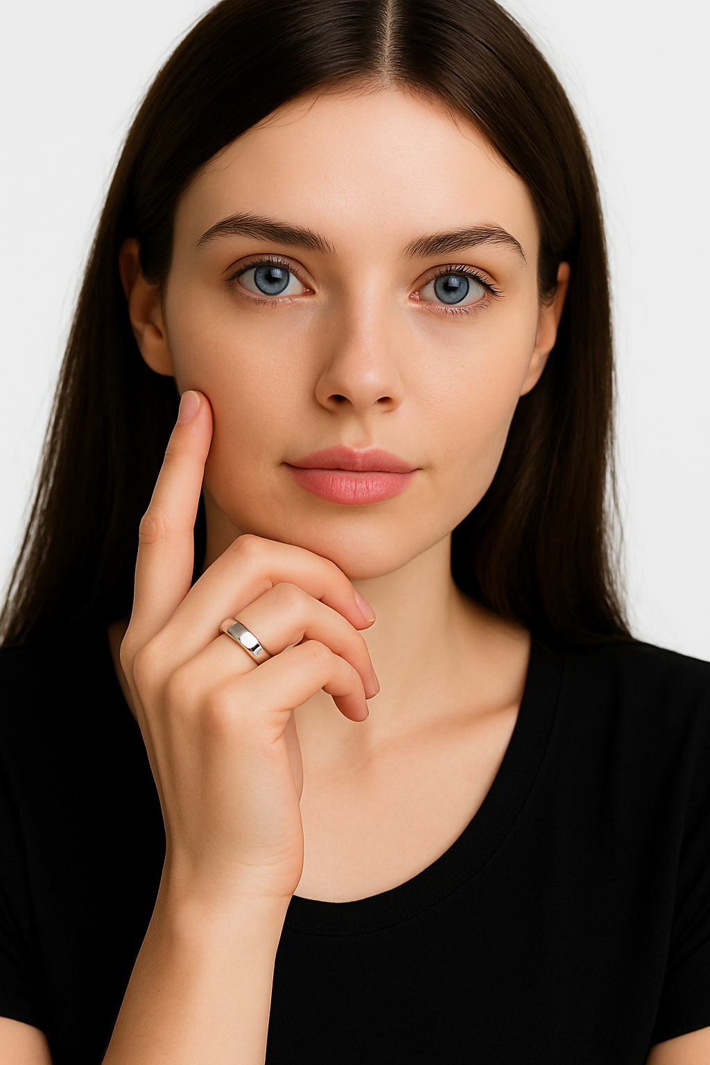 Bague Jonc Or Gris Rhodié