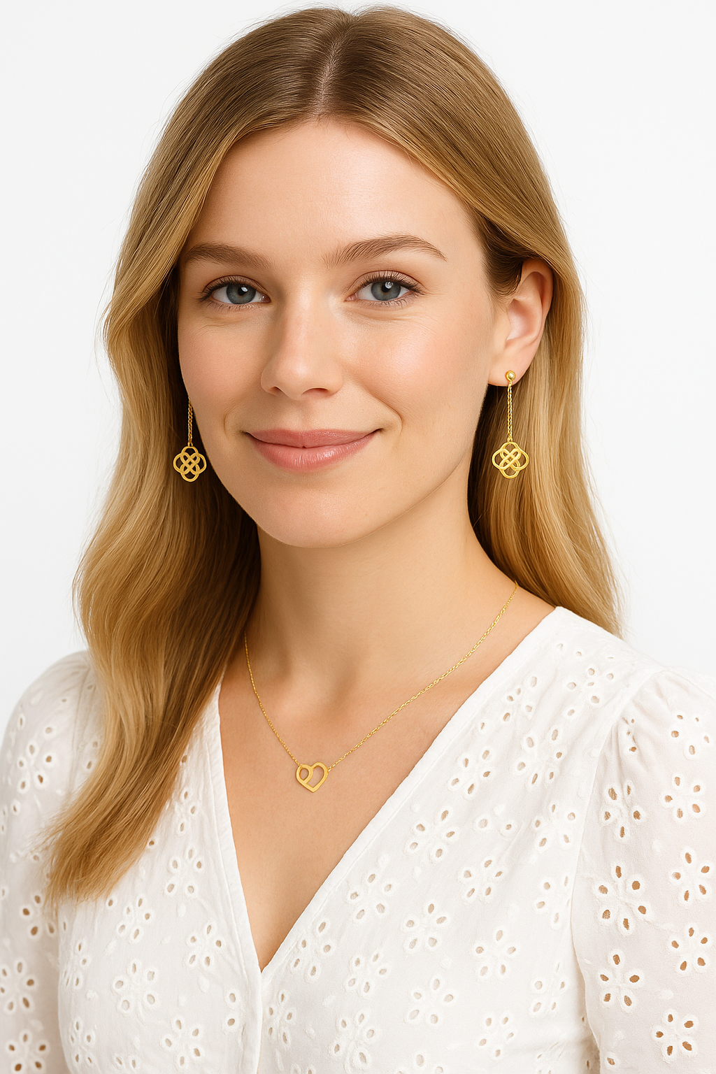 Round Forçat Chain Earrings in Yellow Gold