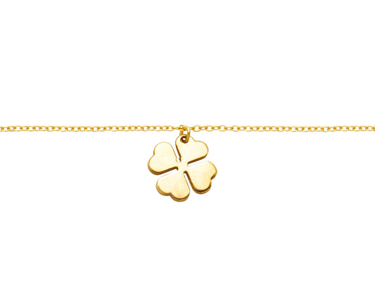 Bracelet Trefle à Quatre Feuilles Or Jaune