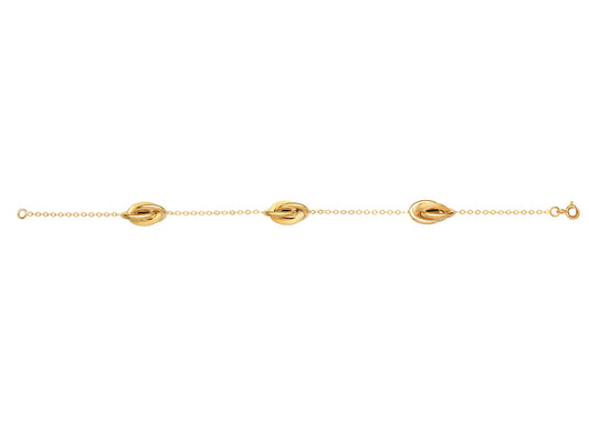 Bracelet Trois Noeuds Or Jaune