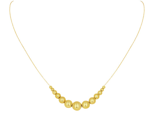 Collier Treize Boules Dégradées Or Jaune