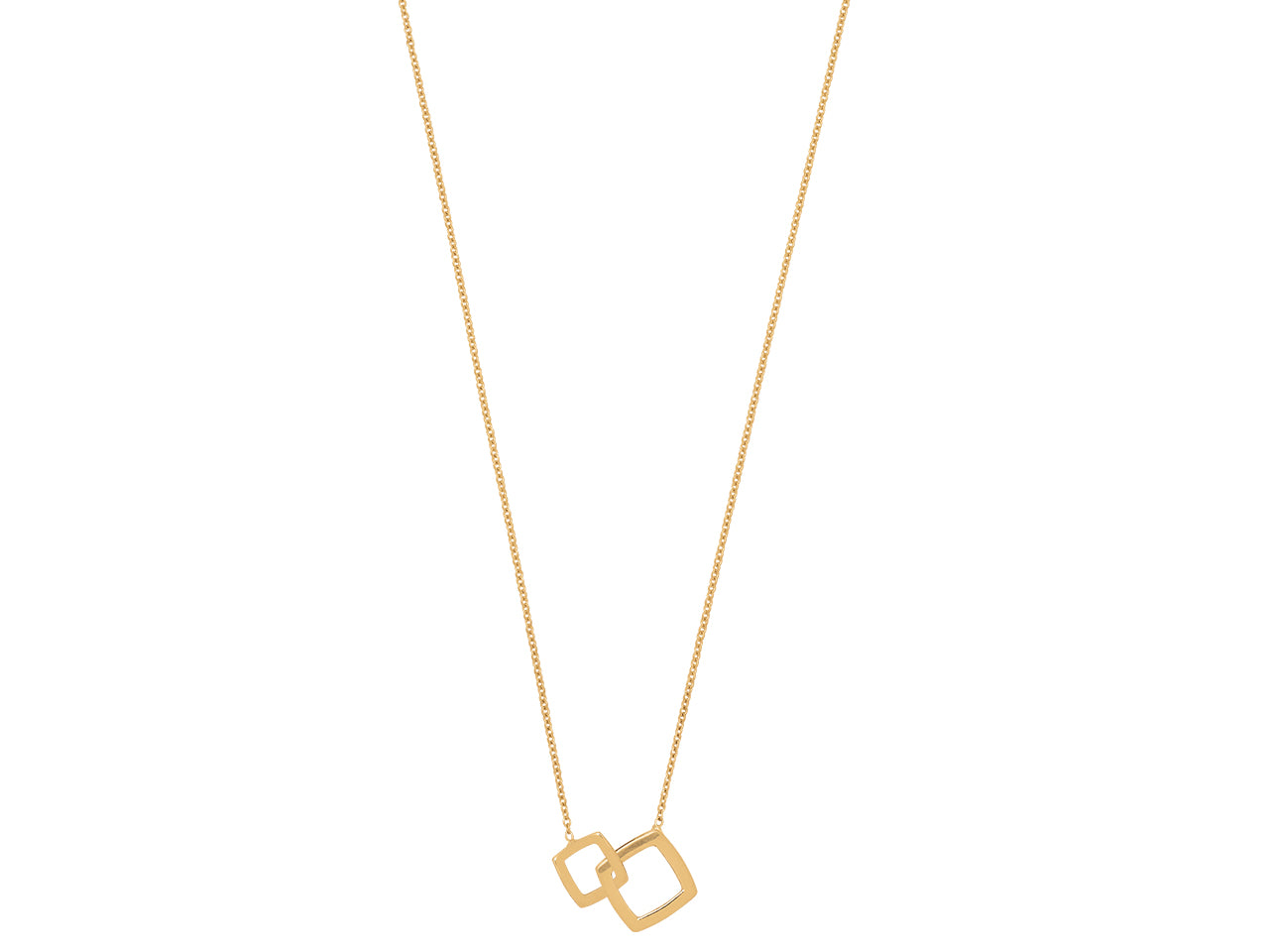Collier Deux Cubes Or Jaune