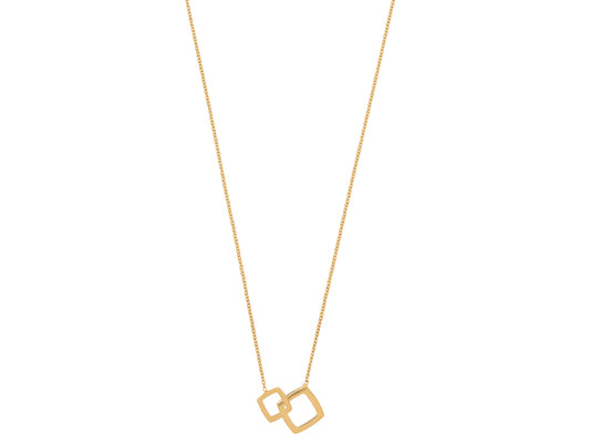 Collier Deux Cubes Or Jaune
