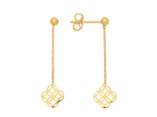 Boucles D'oreilles Chaine Forçat Ronde en Or Jaune