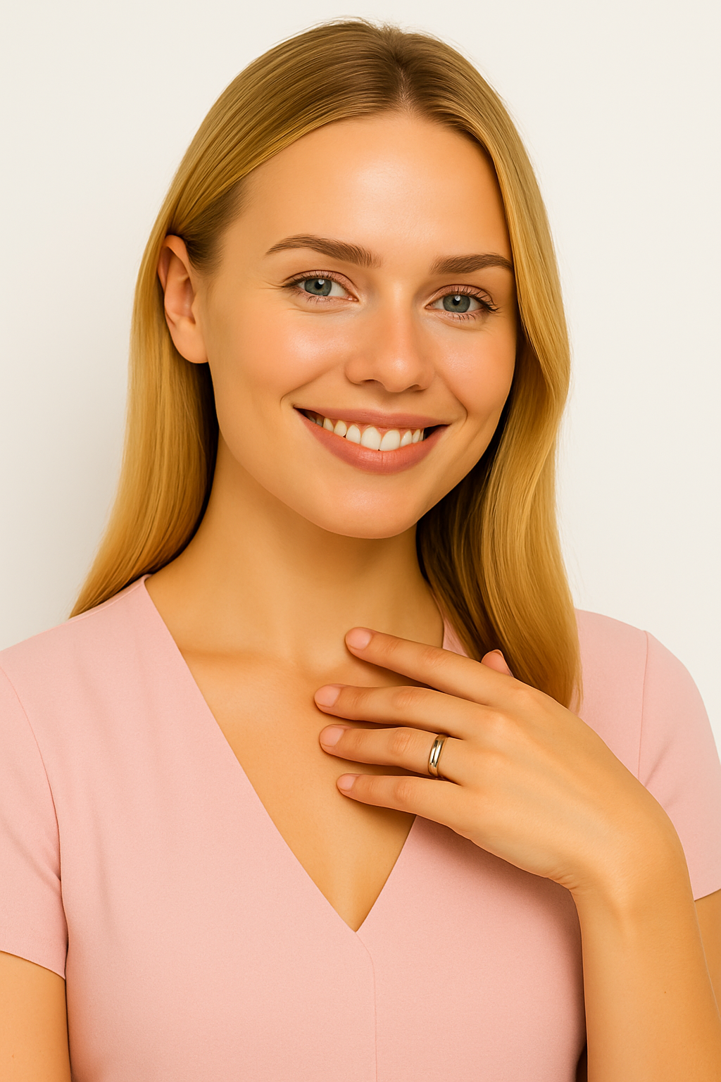 Rhodium-plated white gold bangle ring